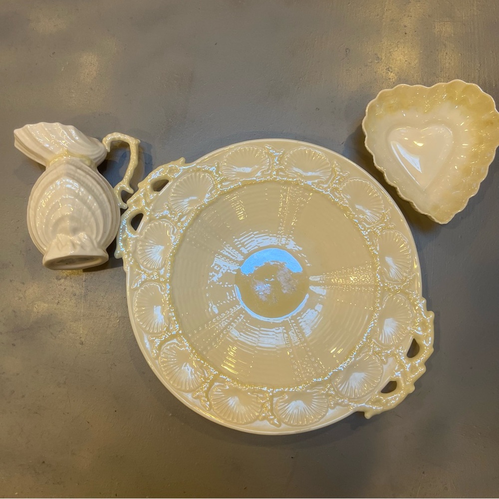 Beleek Cream plate, creamer dish